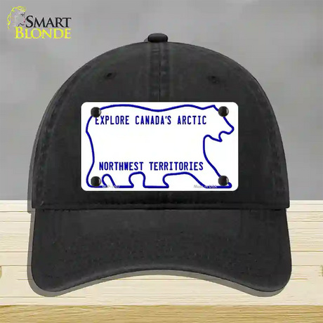 Northwest Territories Novelty License Plate Hat Unconstructed Cotton / Black