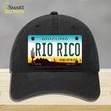 Rio Rico Arizona Novelty License Plate Hat Unconstructed Cotton / Black