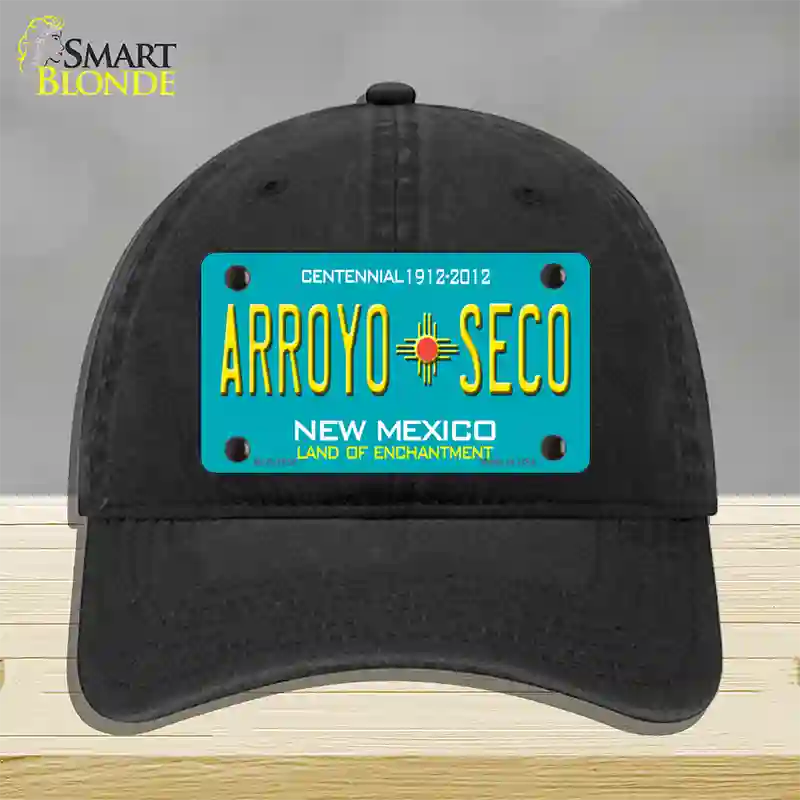 Arroyo Seco New Mexico Novelty License Plate Hat Unconstructed Cotton / Black