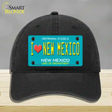 I Love New Mexico Novelty License Plate Hat Unconstructed Cotton / Black