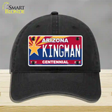 Arizona Centennial Kingman Novelty License Plate Hat Unconstructed Cotton / Black