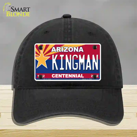 Arizona Centennial Kingman Novelty License Plate Hat Unconstructed Cotton / Black