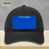 California Blue State Novelty License Plate Hat Unconstructed Cotton / Black