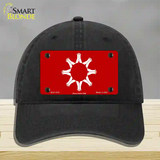 Oglala Sioux Tribe Flag Novelty License Plate Hat Unconstructed Cotton / Black