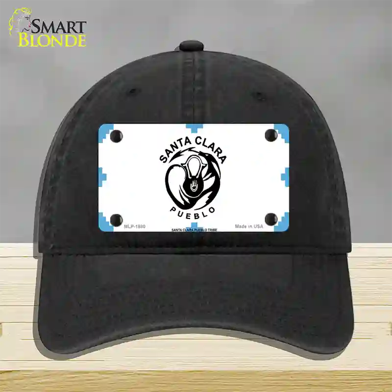 Santa Clara Pueblo Flag Novelty License Plate Hat Unconstructed Cotton / Black