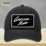 American Made Novelty License Plate Hat Unconstructed Cotton / Black