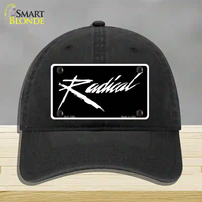 Radical Novelty License Plate Hat Unconstructed Cotton / Black