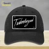 Turbocharged Novelty License Plate Hat Unconstructed Cotton / Black