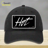 Hot Novelty License Plate Hat Unconstructed Cotton / Black