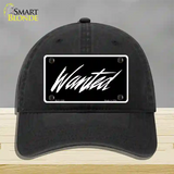 Wanted Novelty License Plate Hat Unconstructed Cotton / Black