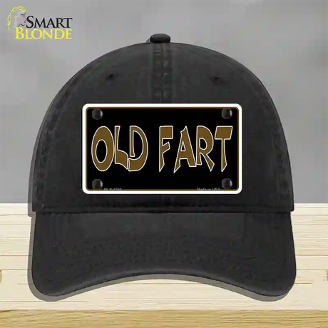 Old Fart Novelty License Plate Hat Unconstructed Cotton / Black