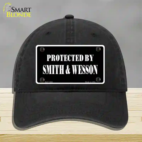 Smith And Wesson Novelty License Plate Hat Unconstructed Cotton / Black