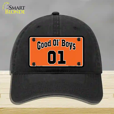 Good Ol Boys Novelty License Plate Hat Unconstructed Cotton / Black