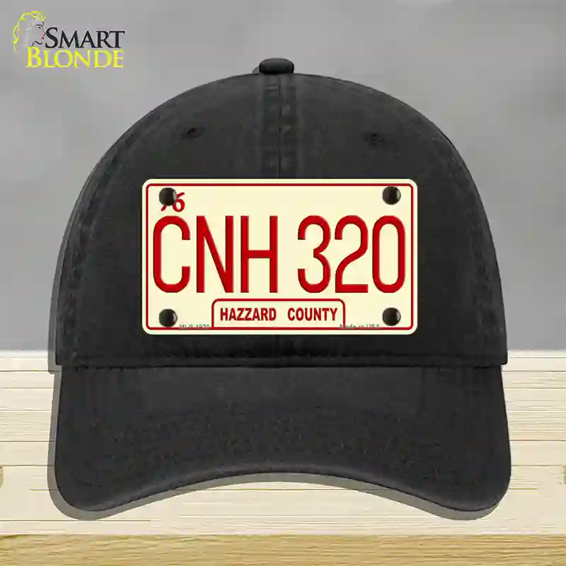 CNH 320 Novelty License Plate Hat Unconstructed Cotton / Black