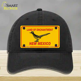 Road Runner New Mexico Novelty License Plate Hat Unconstructed Cotton / Black