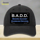 B.A.D.D. Novelty License Plate Hat Unconstructed Cotton / Black