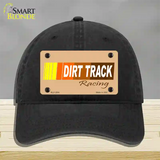 Dirt Track Racing Novelty License Plate Hat Unconstructed Cotton / Black