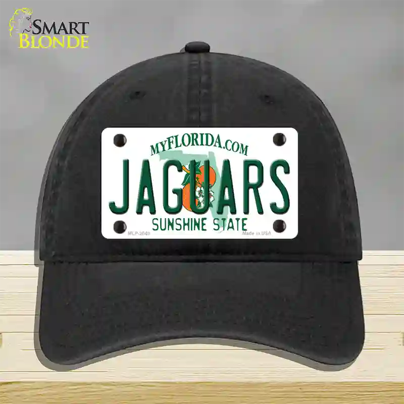 Jaguars Florida State Novelty License Plate Hat Unconstructed Cotton / Black