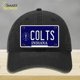 Colts Indiana State Novelty License Plate Hat Unconstructed Cotton / Black