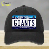 Giants New York State Novelty License Plate Hat Unconstructed Cotton / Black