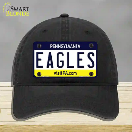 Eagles Pennsylvania State NoveltyNovelty License Plate Hat Unconstructed Cotton / Black