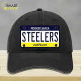 Steelers Pennsylvania State Novelty License Plate Hat Unconstructed Cotton / Black