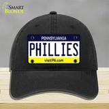 Phillies Pennsylvania State Novelty License Plate Hat Unconstructed Cotton / Black