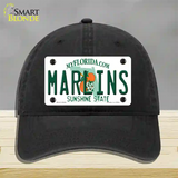 Marlins Florida State Novelty License Plate Hat Unconstructed Cotton / Black