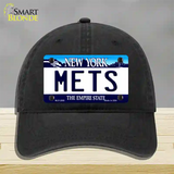 Mets New York State Novelty License Plate Hat Unconstructed Cotton / Black