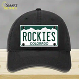 Rockies Colorado State Novelty License Plate Hat Unconstructed Cotton / Black