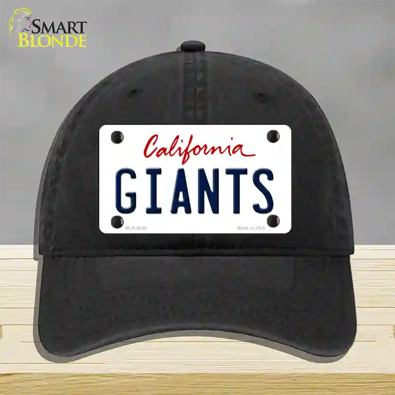 Giants California State Novelty License Plate Hat Unconstructed Cotton / Black