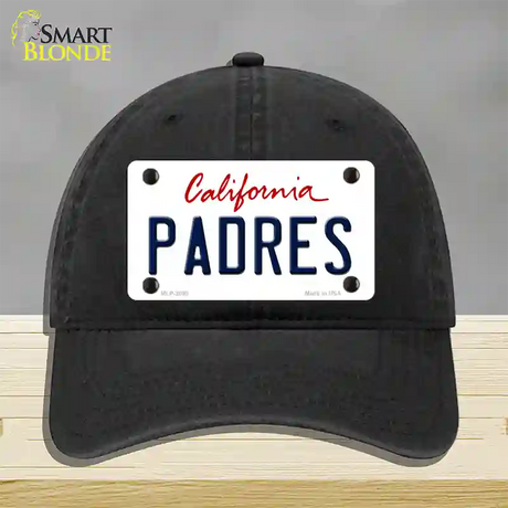 Padres California State Novelty License Plate Hat Unconstructed Cotton / Black