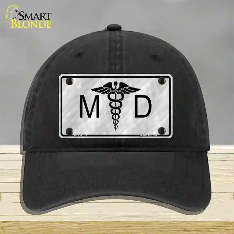 MD Novelty License Plate Hat Unconstructed Cotton / Black