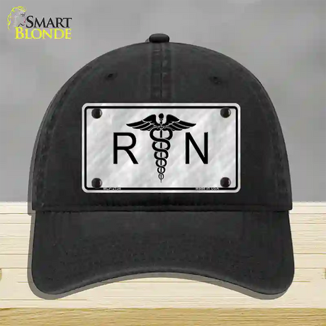 RN Novelty License Plate Hat Unconstructed Cotton / Black