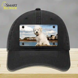 Bichon Frise Dog Novelty License Plate Hat Unconstructed Cotton / Black