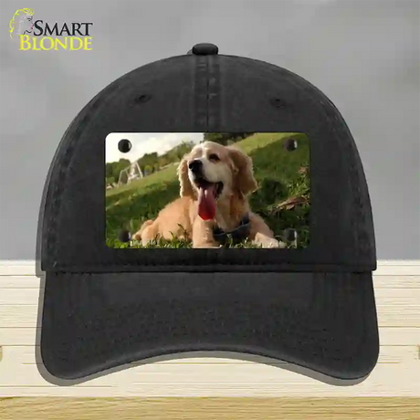 Cocker Spaniel Dog Novelty License Plate Hat Unconstructed Cotton / Black