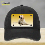 Golden Retriever Dog Novelty License Plate Hat Unconstructed Cotton / Black