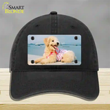 Poodle Dog Novelty License Plate Hat Unconstructed Cotton / Black