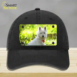 West Highland Dog Terrier Novelty License Plate Hat Unconstructed Cotton / Black