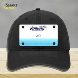 Kentucky State Blank Novelty License Plate Hat Unconstructed Cotton / Black