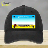 North Dakota State Blank Novelty License Plate Hat Unconstructed Cotton / Black