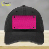 Diamond Pink Novelty License Plate Hat Unconstructed Cotton / Black