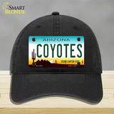 Coyotes Arizona State Novelty License Plate Hat Unconstructed Cotton / Black