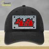 4 X 4 Diamond Novelty License Plate Hat Unconstructed Cotton / Black