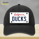 Ducks California State Novelty License Plate Hat Unconstructed Cotton / Black