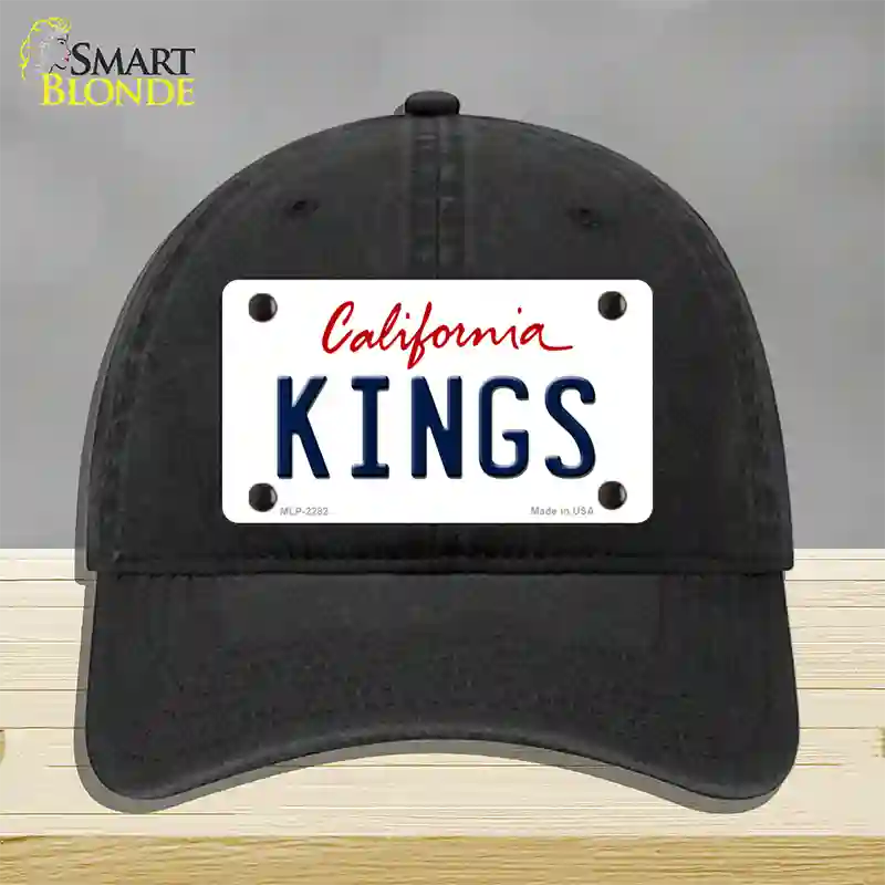 Kings California State Novelty License Plate Hat Unconstructed Cotton / Black