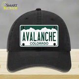 Avalanche Colorado State Novelty License Plate Hat Unconstructed Cotton / Black