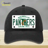 Panthers Florida State Novelty License Plate Hat Unconstructed Cotton / Black