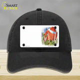 Football Offset Novelty License Plate Hat Unconstructed Cotton / Black