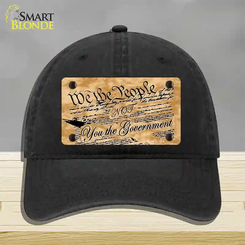 We The People Novelty License Plate Hat Unconstructed Cotton / Black